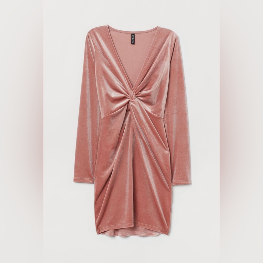 H&M Pink Velvet Dress in SIZE XS
